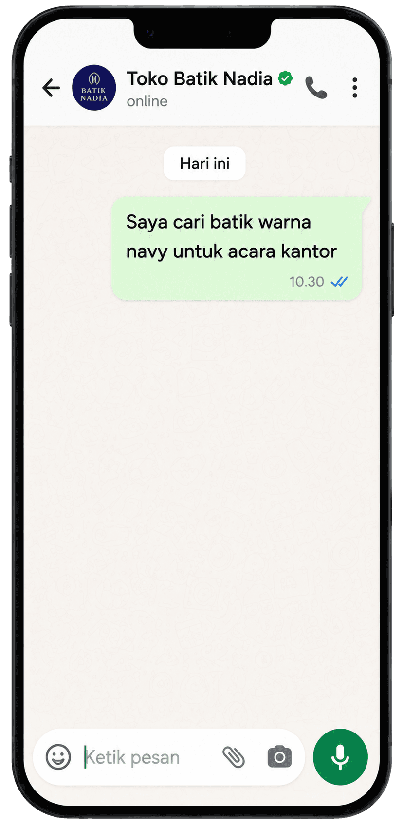 Pelanggan bertanya ke AI di WhatsApp